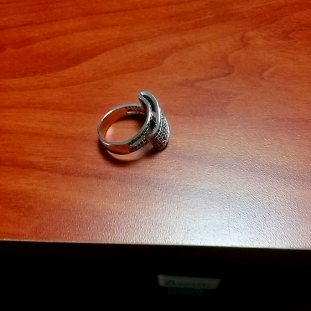 925 STERLING SLIVER SAPPHIRE AND CRYSTAL ACCENTS - Picture 2 of 5